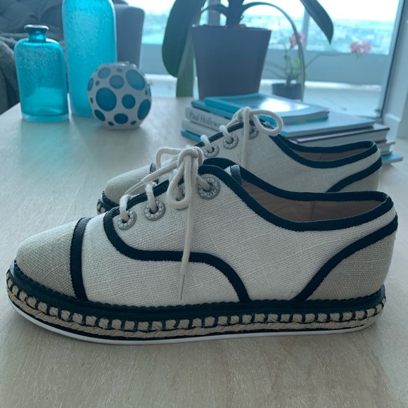 Chanel Canvas Oxford Espadrilles - Picture 7 of 8